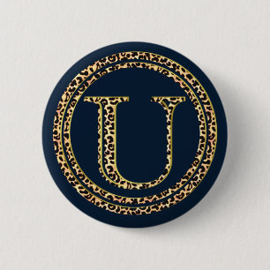 Leopard U Pinback Button