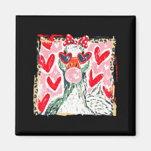 Leopard Valentine's Day Goose Cute Animal Couple M Magnet