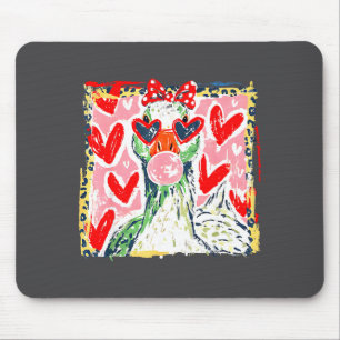 Leopard Valentine's Day Goose Funny Cute Goose Hun Mouse Pad