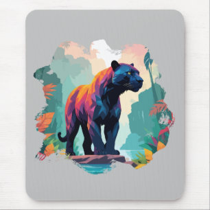 Leopard Vector Art Animal In The Majestic Nature Mouse Pad