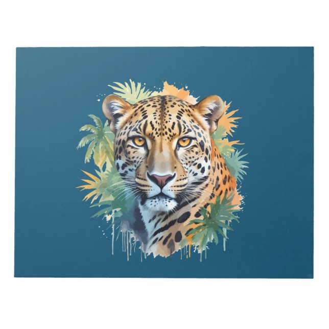 Leopard Vector Art Animal In The Majestic Nature  Notepad (Front)