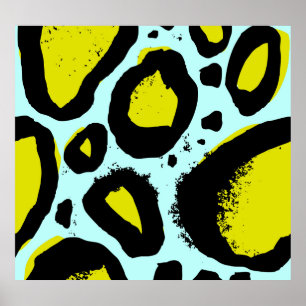 Leopard Vibrance: Colorful Wild Textures. Poster