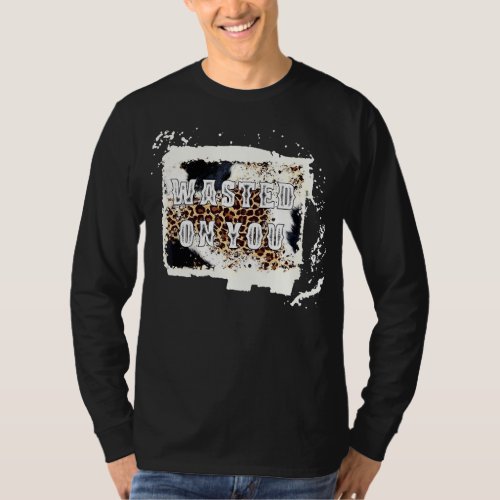 Leopard Vintage Wasted On You Cowhide T_Shirt