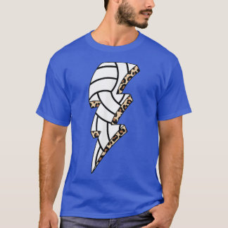 Leopard Volleyball Lightning Bolt Volleyball Mom G T-Shirt
