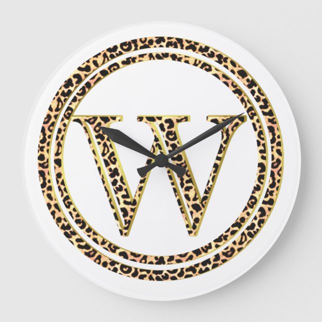 Leopard W Large Clock (Front)