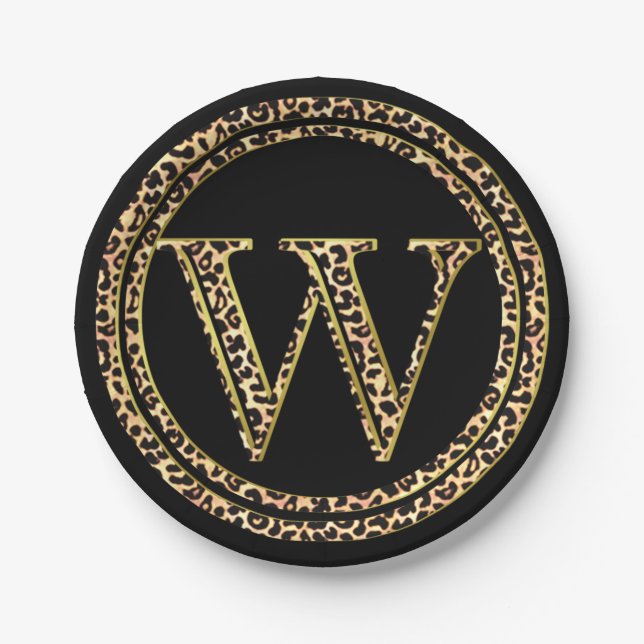 Leopard W Paper Plates (Front)
