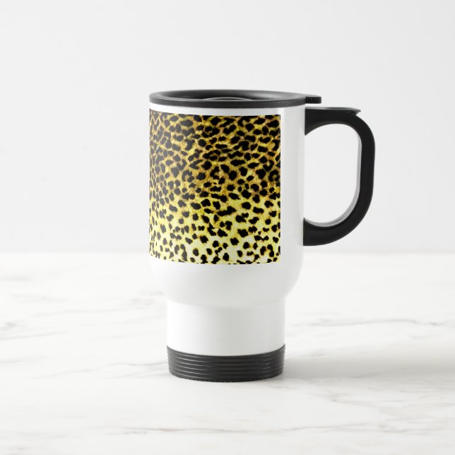 Leopard Wallpaper Travel Mug (Right)