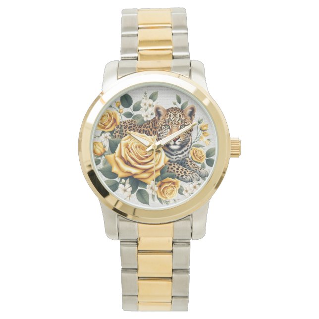 Leopard watch and roses (Front)