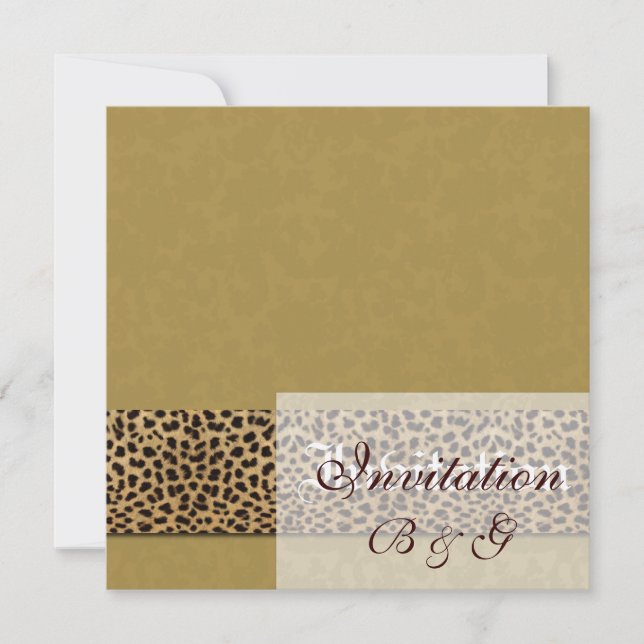 Leopard Wedding Invitation (Front)