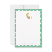Leopard Whimsical Personal Stationery Note cards