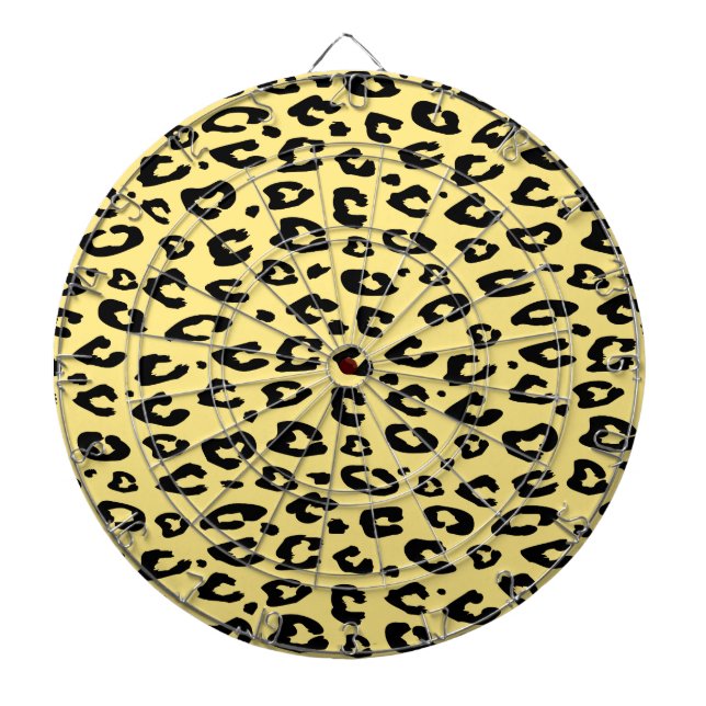 Leopard wild animal print dartboard (Front)