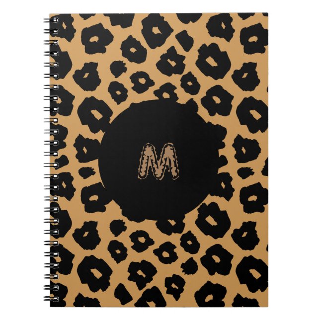 Leopard Wild ANIMAL PRINT + Monogram Notebook (Front)