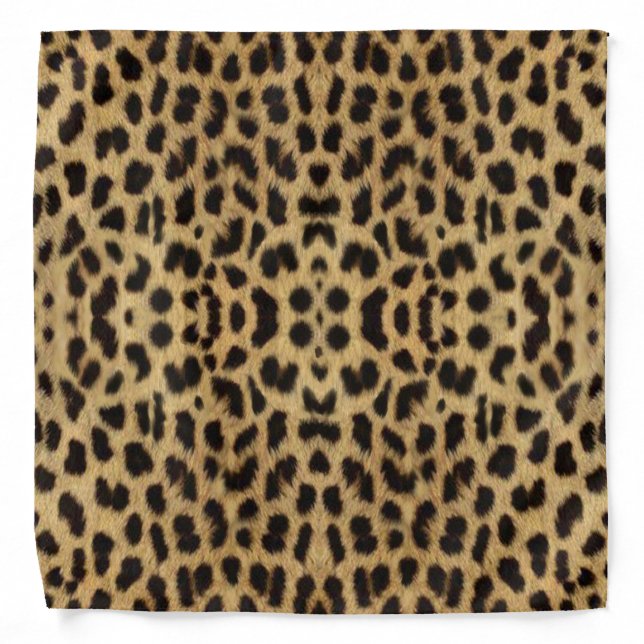Leopard Wild Cat Print Bandana (Front)
