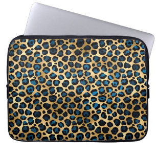 Leopard Wild Cat Safari Pattern, Boys Girls & Kids Laptop Sleeve