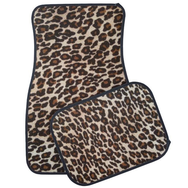 Leopard Wild Print Car Mat (Set)