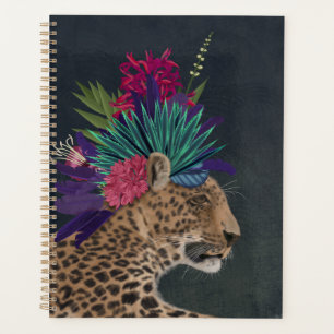 Leopard with Tropical Headpiece Planner