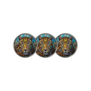 Leopard with Warm and Cool Tones Golf Ball Marker