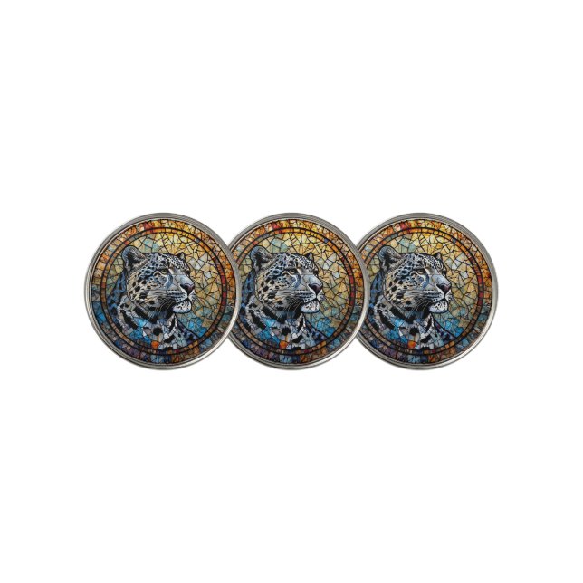 Leopard with Warm and Cool Tones Golf Ball Marker (3 Up)
