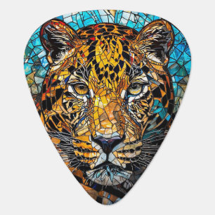 Leopard with Warm and Cool Tones Guitar Pick