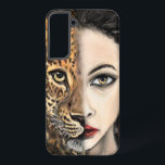 Leopard Woman Samsung Galaxy S22  Case<br><div class="desc">Leopard Girl - Emotion - Original MIGNED Painting Art - Choose / Add Your Unique Text / Name / Color - Make Your Special Gift - Resize and move or remove and add elements / text with customization tool ! Painting and Design by MIGNED. Please see my other projects /...</div>