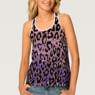 Leopard  Women's All-Over Print Racerback Tank Top