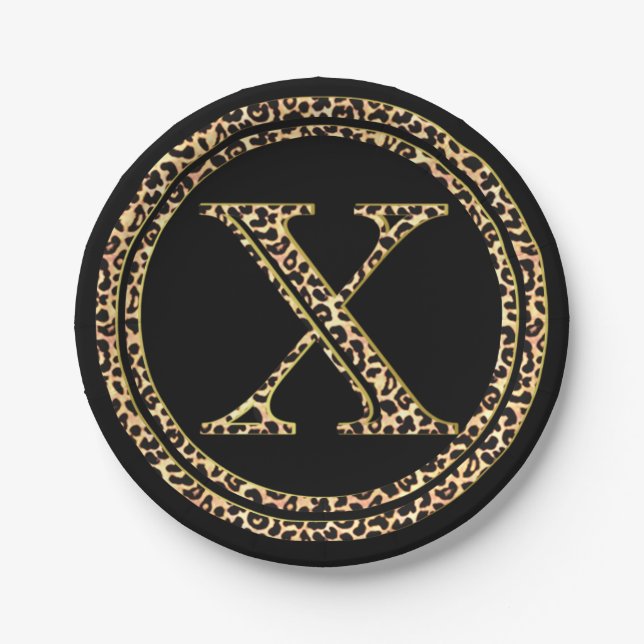 Leopard X Paper Plates (Front)