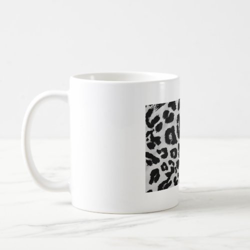 Leopard Y2K Mug in Black  White