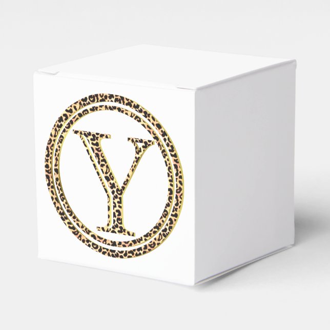 Leopard Y Favor Boxes (Front Side)