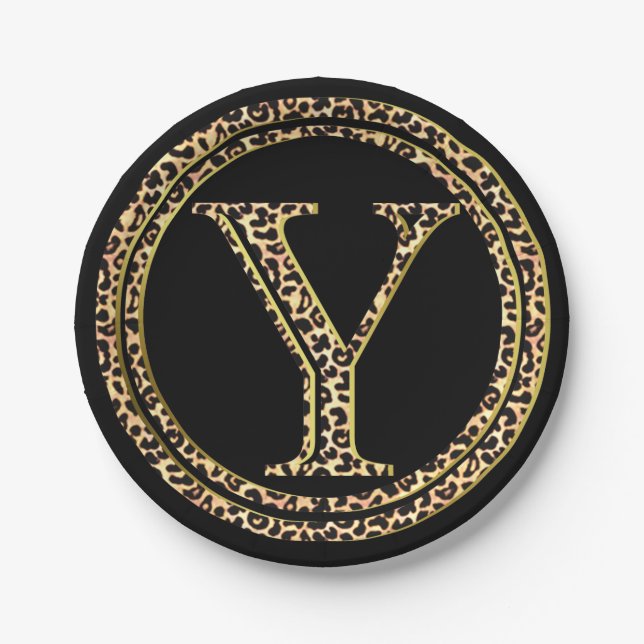 Leopard Y Paper Plates (Front)