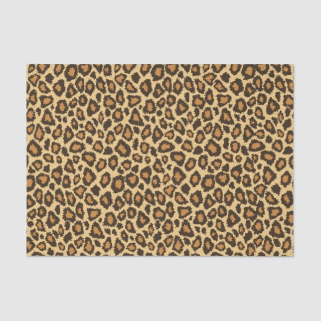 Leopard Yellow Animal Print Tissue Paper (Front)