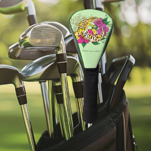 Leopard Yellow Gecko Green Golf Head Cover