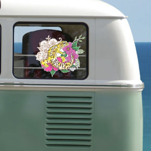 Leopard Yellow Gecko Green Sticker