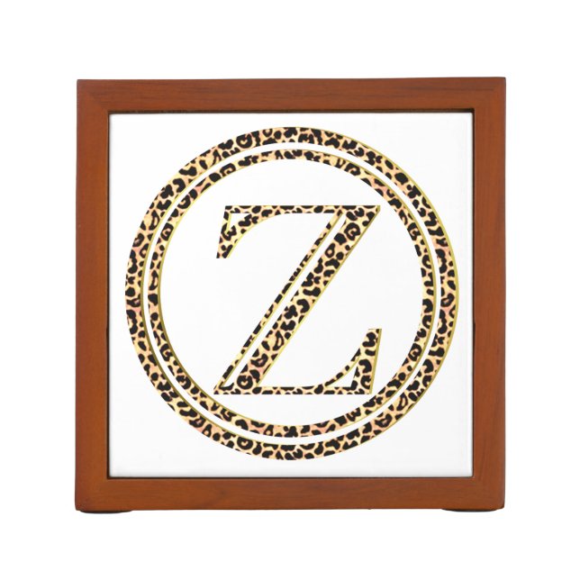 Leopard Z Desk Organizer (Back)