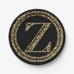 Leopard Z Paper Plates