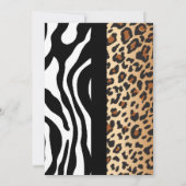 Leopard Zebra Bridal Shower Typography Invitation (Back)