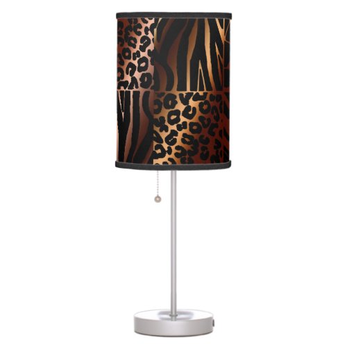 Leopard Zebra Giraffe Tiger Table Lamp