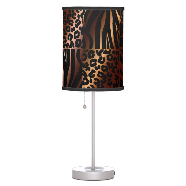 Leopard, Zebra, Giraffe, Tiger Table Lamp (Right)