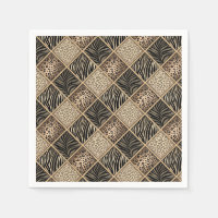 Leopard & Zebra Print Collage - Animal Skin Design