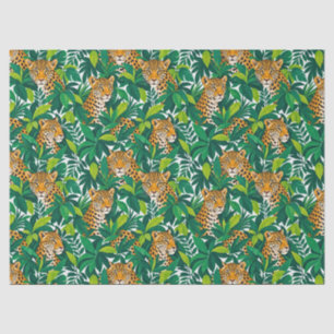 Leopards Among Lush Tropical Greenery Tissue Paper