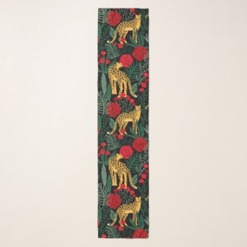 Leopards And Roses Jungle Scarf by GardenGuerilla at Zazzle