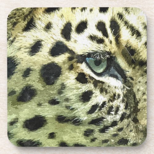 LEOPARDS BEVERAGE COASTER