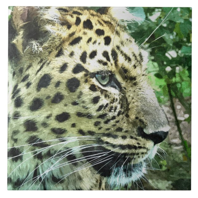 LEOPARDS CERAMIC TILE (Front)