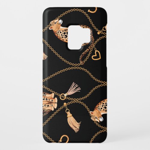 Leopards Golden Chains Fashion Pattern Case_Mate Samsung Galaxy S9 Case