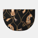Leopards Golden Chains Fashion Pattern Doormat