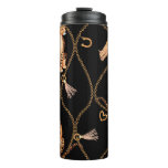 Leopards Golden Chains Fashion Pattern Thermal Tumbler