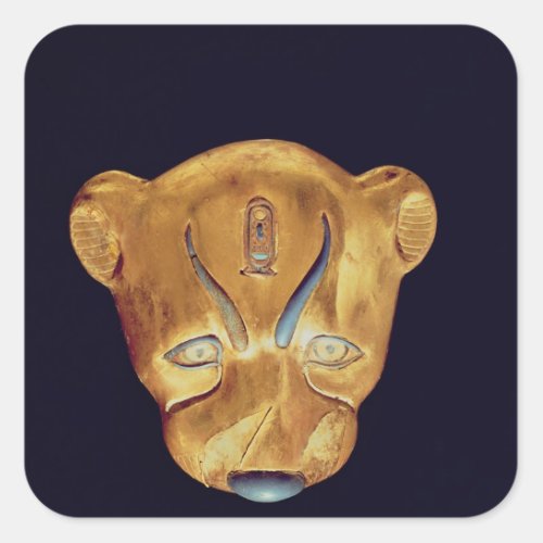 Leopards head from the Tomb of Tutankhamun Square Sticker