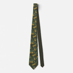Leopards In Jungle  Neck Tie