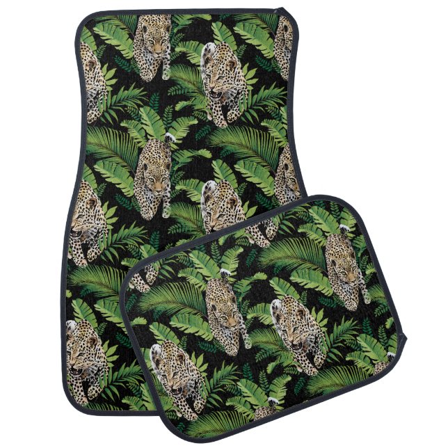 Leopards Pattern car floor mats (Set)