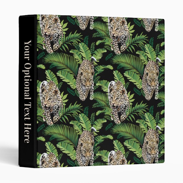 Leopards Pattern custom text binders (Front/Spine)