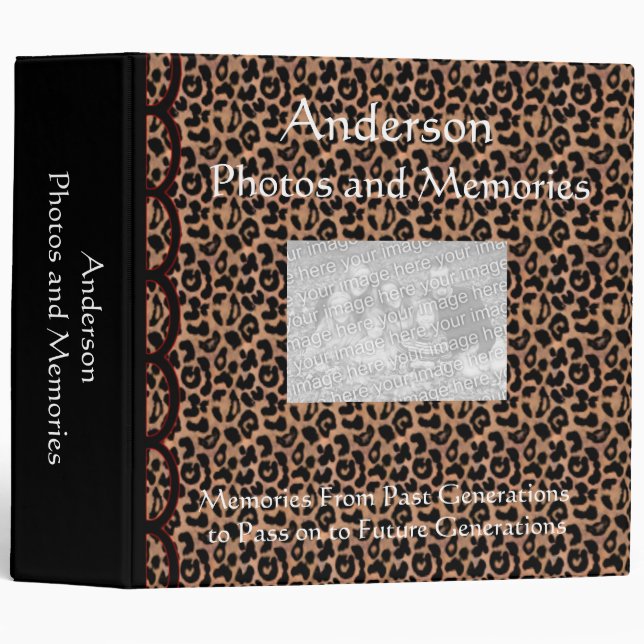 Leopared skin look Photo & Memory book Binder (Front/Spine)
